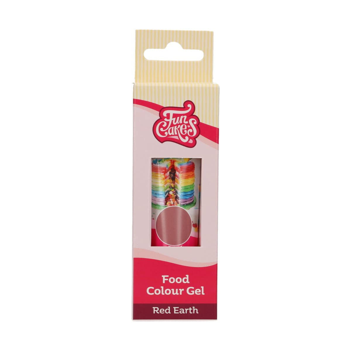 Gel colorante alimentare Funcakes Red Earth: colorante alimentare altamente concentrato per impasti, panna, fondente, marzapane e pasticcini. Dosaggio facile. Una sola goccia per creare colori vivaci. Halal. 30 g.