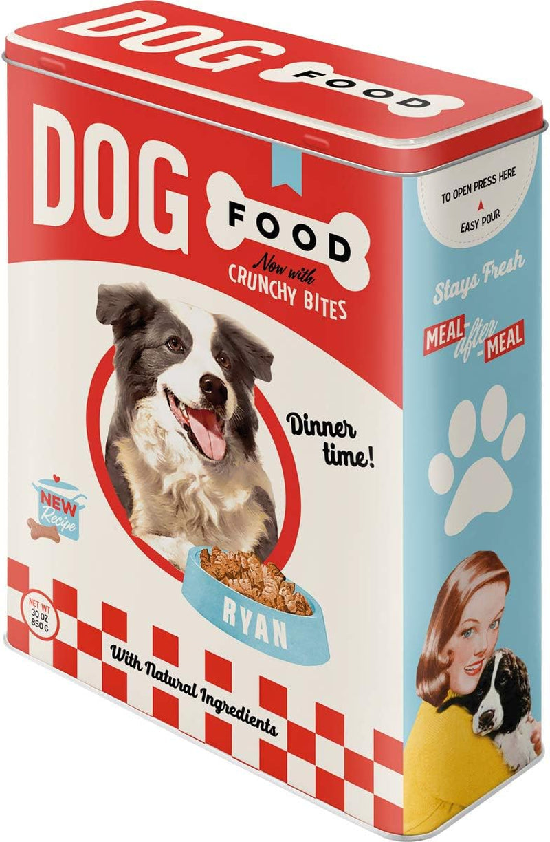 Nostalgic-Art Contenitore portaoggetti retrò XL, 4 l, Cibo per cani - Idea regalo per proprietari di cani, contenitore per cibo secco, design vintage Contenitori per cibo Naty Shop Design vintage
