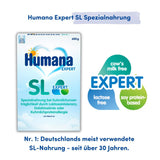 Humana SL Expert, dalla nascita, formula speciale per l'intolleranza al latte vaccino causata da intolleranza al lattosio, galattosemia o allergia alle proteine ​​del latte vaccino, per neonati e bambini piccoli, 600 g