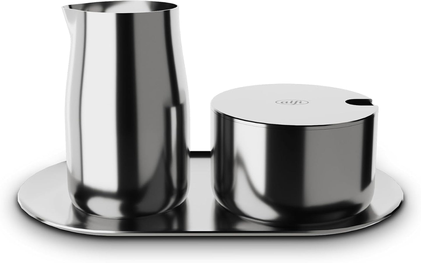 SET LATTE E ZUCCHERO alfi set latte e zucchero in acciaio inox lucido di alta qualità, design elegante, lavabile in lavastoviglie, resistente