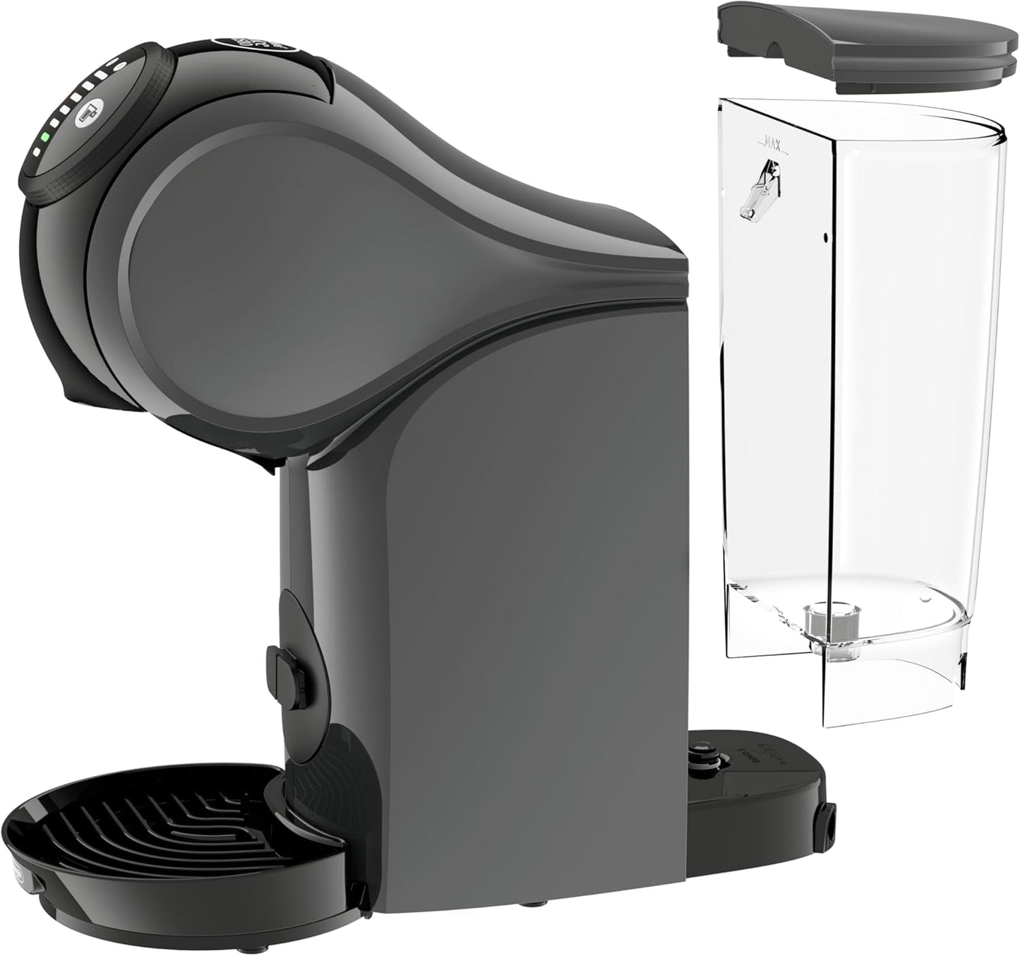 NESCAFÉ DOLCE GUSTO DeLonghi Dolce Gusto Genio S EDG226.A, Macchina per caffè espresso a capsule con 3 capsule, design compatto, vassoio raccogligocce regolabile, 0,8 l, serbatoio dell'acqua rimovibile, 1470 W, Antracite