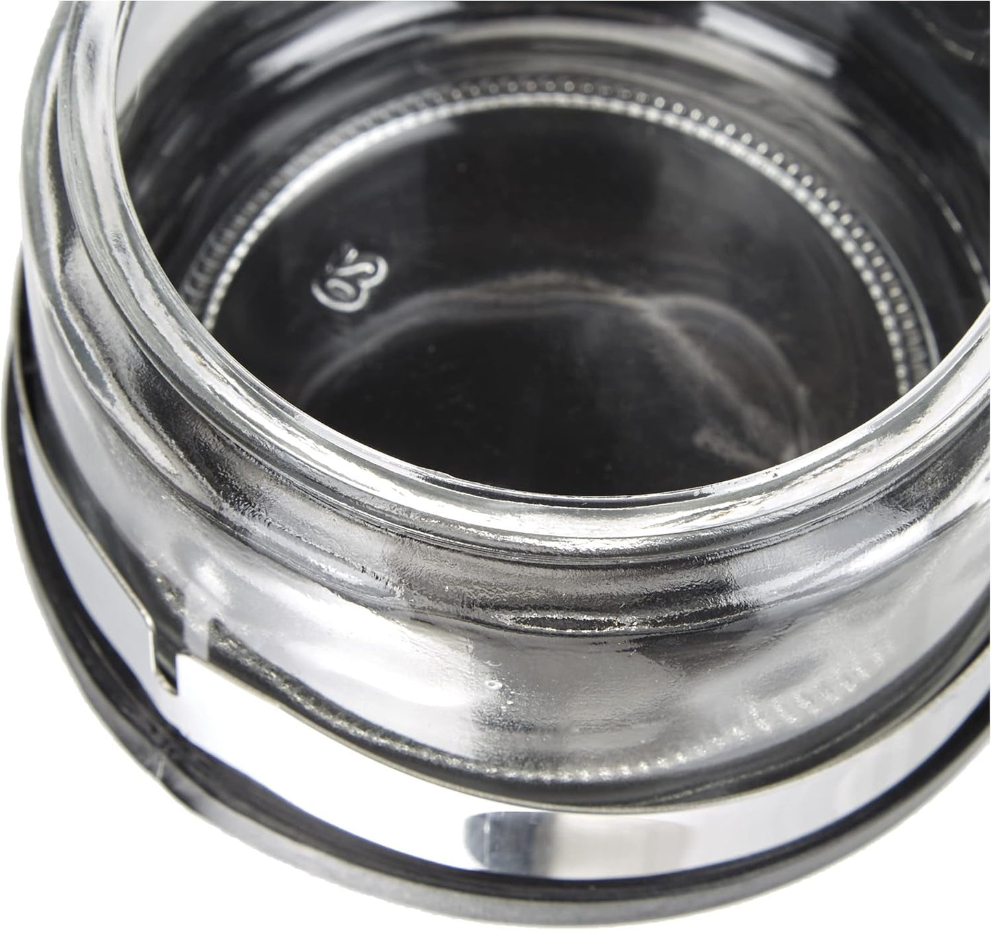 Shaker classico, 250 ml, con cucchiaio, acciaio inossidabile, argento/trasparente, 13 x 10 x 9 cm, 2 pezzi