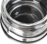 Shaker classico, 250 ml, con cucchiaio, acciaio inossidabile, argento/trasparente, 13 x 10 x 9 cm, 2 pezzi