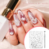 200 Pezzi Nail Art Schwamm Mit Metallgreifer,Nagelkunst Rendering Werkzeuge Mit Greifer,Sponge Nagel Pinsel,Nageldesign Zubehör Für Nail Art Rendering