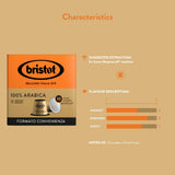 Bristot, caffè 100% Arabica – 120 capsule compatibili con Nespresso – Kaffeemischung aus Mittelamerika und Brasilien, Schokolade und Trockenfrüchtenoten – 4 Packungen per 30 capsule