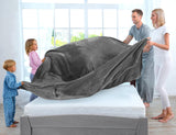 Utopia Bedding Coperta in Pile Accogliente [228X228 Cm, Grigio] Coperta Morbida, Leggera, Calda e Soffice Coperta Comoda e Traspirante per Letto Divano Divano Letti e Coperte Besuche den Utopia Bedding-Store