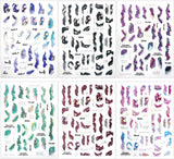 Adesivi per unghie in marmo 6 colori adesivi autoadesivi argento bronzer adesivi per unghie in marmo sbocciato Adesivi per unghie in marmo 3D accessori di design adesivi per nail art set di adesivi per unghie lamina per unghie