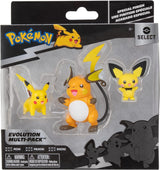 Pokemon PKW2778 Seleziona confezione da 3 con Pichu e Pikachu e Raichu Battle Figures Evolution Multipack da 7,6 cm Stile 2 Action Figure Naty Shop