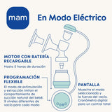 Tiralatte elettrico e manuale MAM 2 in 1, estrazione diretta dal biberon o contenitore di conservazione, stimolazione ed estrazione, display digitale Accessori Alimentazione e Allattamento Bebe Naty Shop