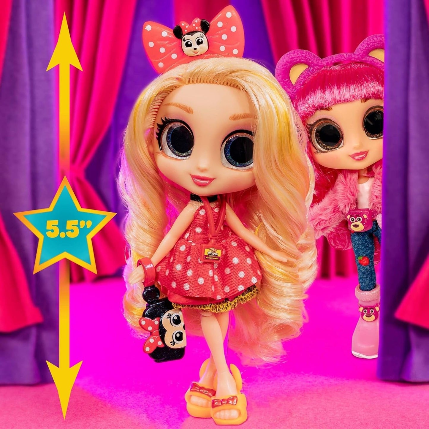 Disney Doorables Adoorbs Serie 1 Bambole da collezione con accessori, 14 cm, Bambola alla moda, Giocattolo da 5 anni in su, Basta giocare