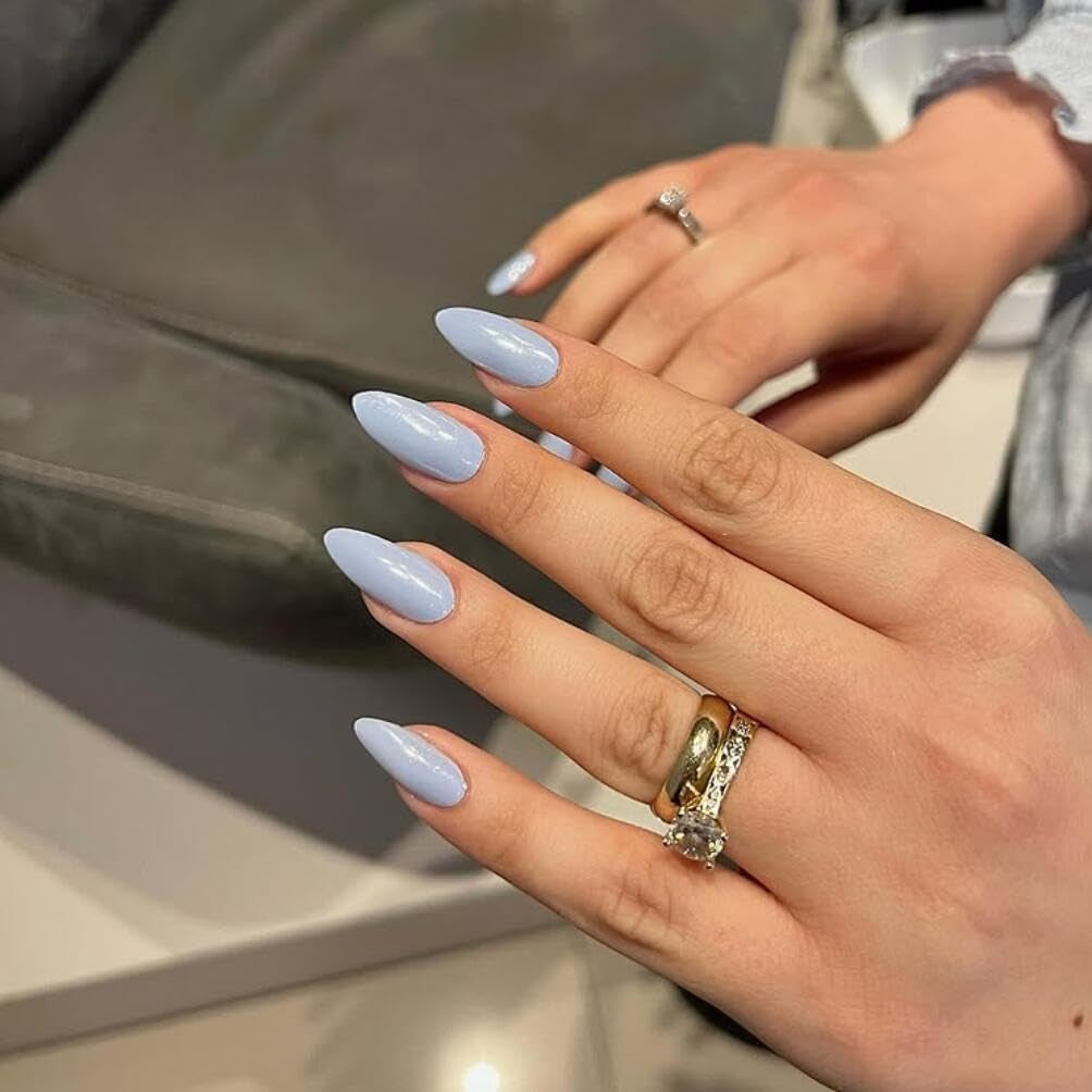 Unghie cromate autoadesive - Colla glitterata marrone mandorla media sulle unghie Unghie finte glitterate Colla sulle unghie artificiali Unghie acriliche smaltate per donne 24 pezzi