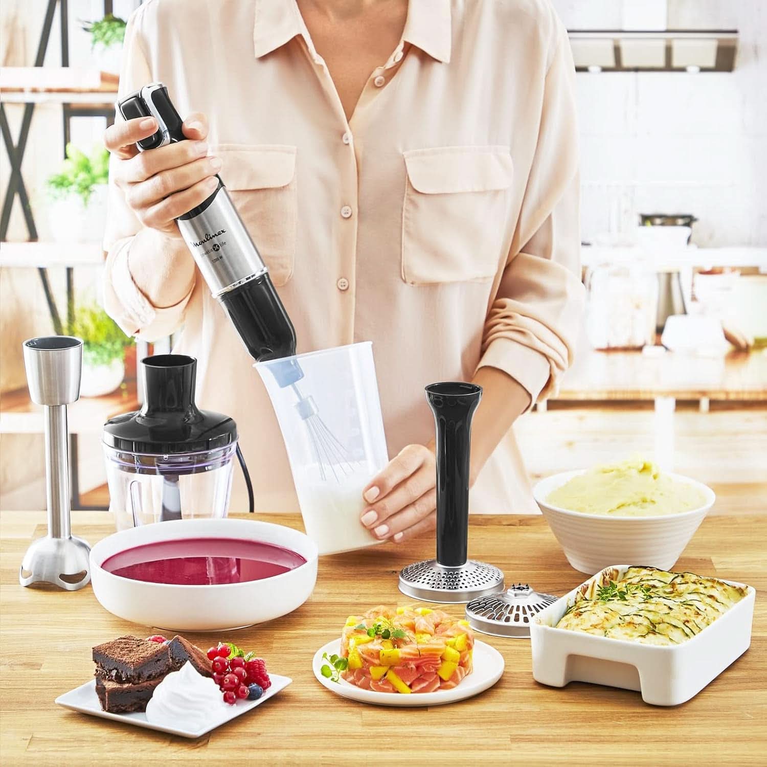 Infinyforce Pro Robot da cucina 1200W, Hochleistungsklingen, Schnelle Ergebnisse, Ergonomische Geschwindigkeitregelung, Geschwindigkeitregelung, Abnehmbare Spülmaschinenfeste Teile DD95JD10 Kitchen Naty Shop