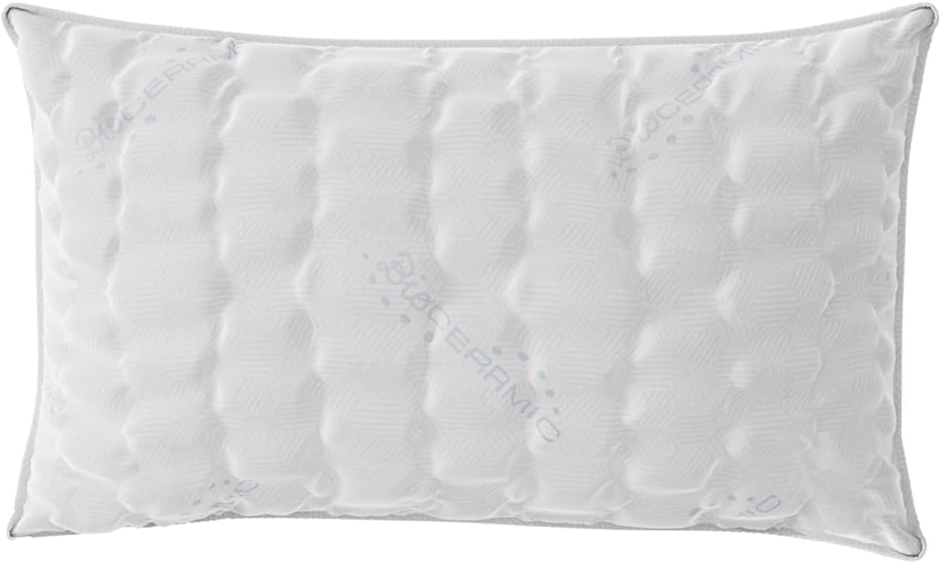 Biancheria da letto italiana MB Home Italia, cuscino, bioceramica, grigio chiaro, 45 x 75 cm Cuscini standard Naty Shop Bioceramica