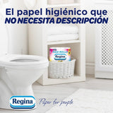 Regina Maxi Roll - 4 rotoli di carta igienica, 500 fogli 2 veli per rotolo, più di tre volte un rotolo standard, imballaggio in plastica riciclata al 60%, carta certificata Fsc al 100%