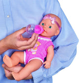 Simba 105030069 - New Born Baby Doll, bambola in vinile con funzione di bere e mangiare, con certificato di nascita e accessori, 4 pezzi, 30 cm, bambola, da 3 anni Naty Shop Dolls
