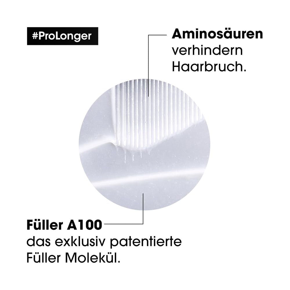 L'Oréal Professionnel Maschera rinforzante per capelli lunghi e sottili con filler A-100 e aminoacidi, Series Expert, Pro Longer Mask Hair Mask Naty Shop