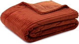 Gözze - Coperta comoda e morbida con effetto velluto a coste, 1620 g/pezzo, 150 X 200 cm - cannella Letti e coperte Besuche den Gözze-Store Cannella