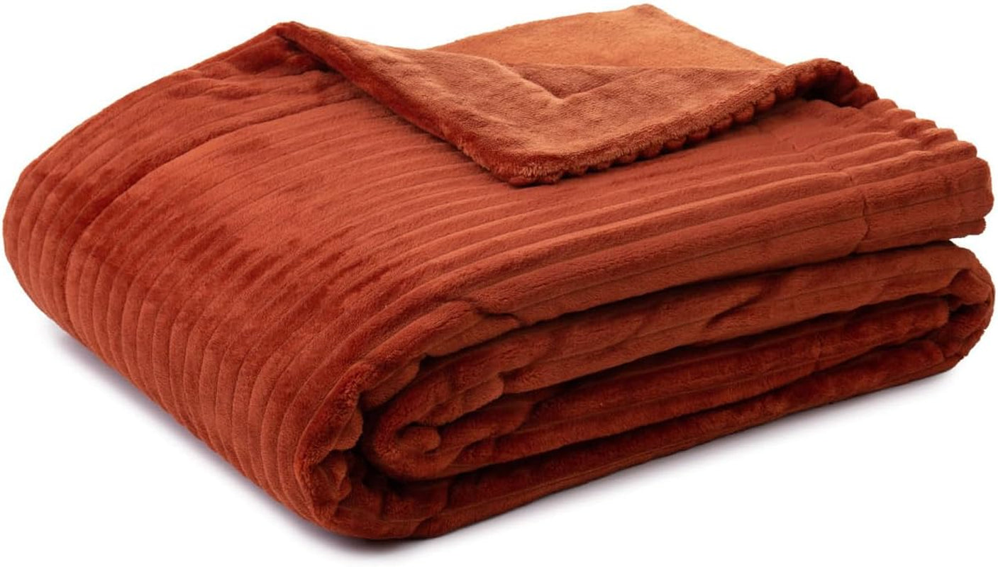 Gözze - Coperta comoda e morbida con effetto velluto a coste, 1620 g/pezzo, 150 X 200 cm - cannella Letti e coperte Besuche den Gözze-Store Cannella