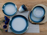 Creatable 23788 Set di stoviglie serie Cascade da 8 pezzi per 2 servizi combinati in porcellana, lavabili in lavastoviglie e adatti al microonde. Produzione di qualità