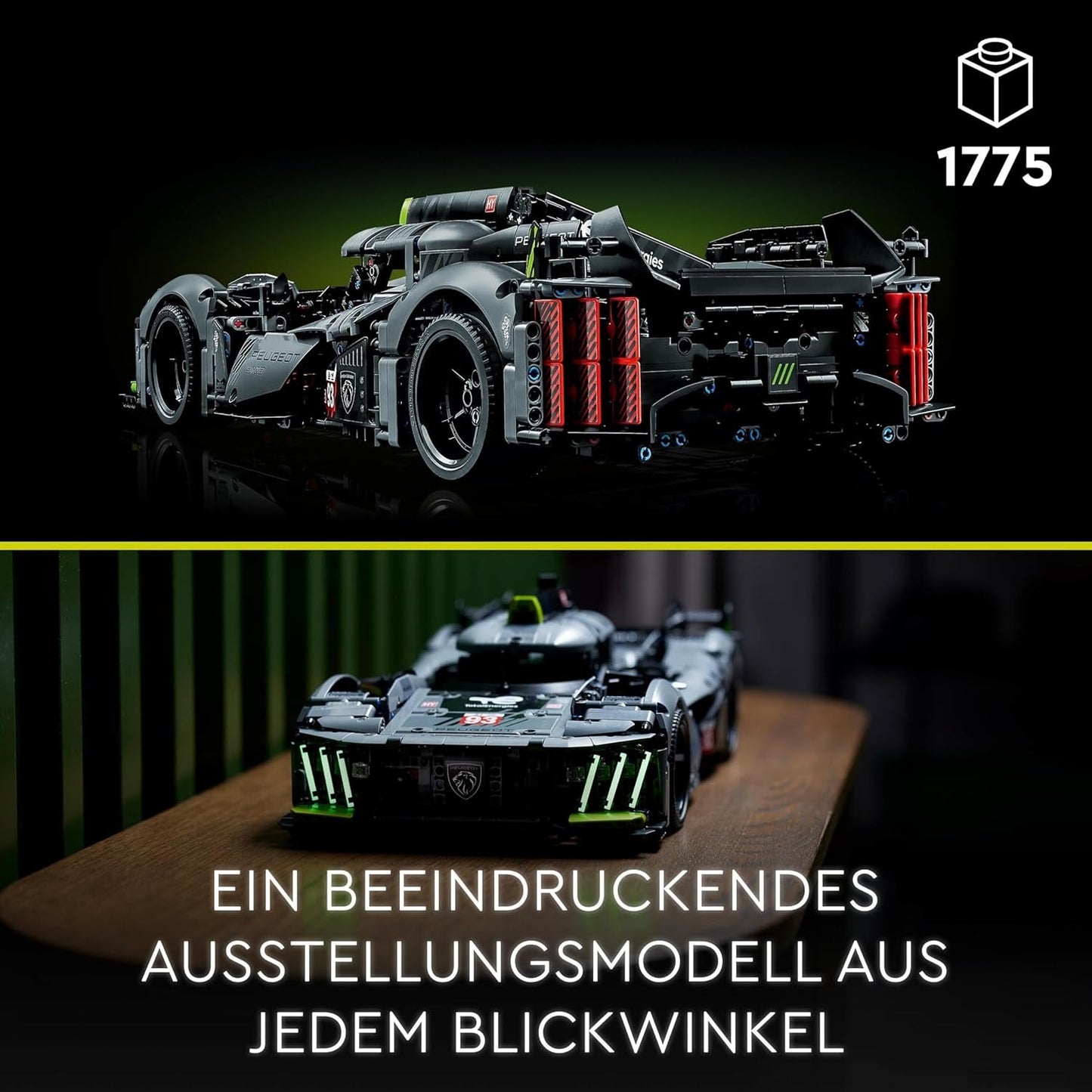 LEGO 42156 Technic Peugeot 9X8 24H Le Mans Hybrid Hypercar Leggendaria auto da corsa Kit modello per adulti Auto da corsa in scala 1:10 da collezione per giocatori avanzati Kit di costruzione Acquista il negozio LEGO
