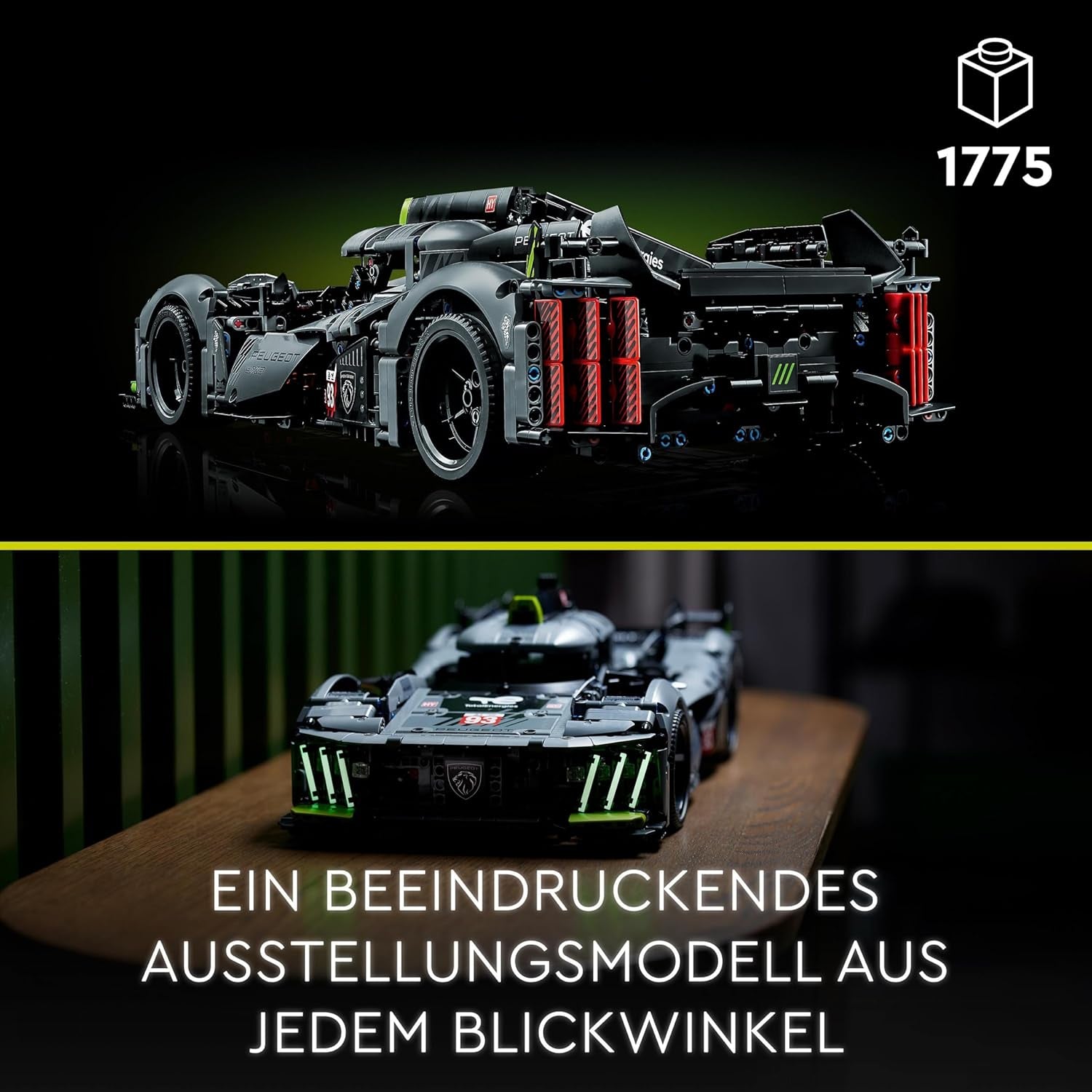 LEGO 42156 Technic Peugeot 9X8 24H Le Mans Hybrid Hypercar Leggendaria auto da corsa Kit modello per adulti Auto da corsa in scala 1:10 da collezione per giocatori avanzati Kit di costruzione Acquista il negozio LEGO