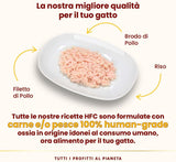 almo nature HFC Natural - Cibo umido per gatti - con pollo - Qualità umana, Senza glutine, Monoproteico - 55g, conf. da 6