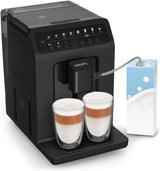 Macchina per caffè espresso automatica Krups EA897B Evidence ECOdesign, funzione automatica espresso e cappuccino, tecnologia Quattro Force, tazze per il latte one-touch, 8 preimpostazioni, sistema del latte, 1450 W