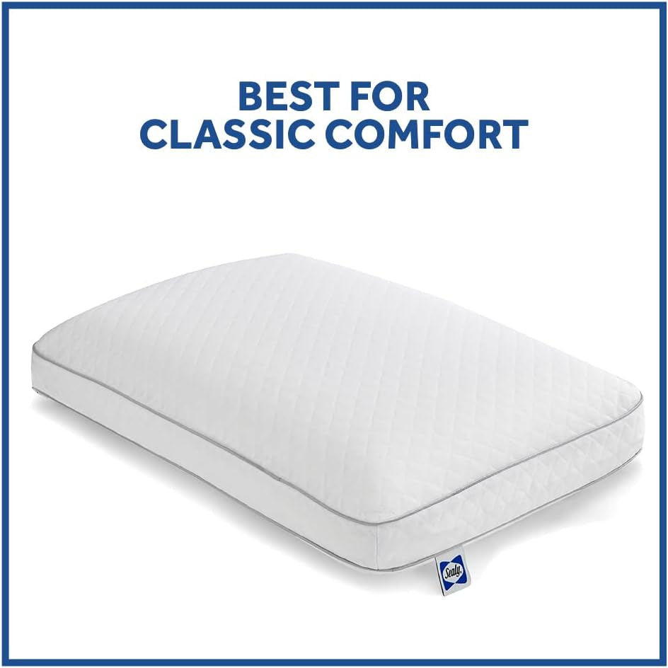 Sealy Essentials Cuscino in memory foam standard bianco 2 pezzi Naty Shop Cuscini standard