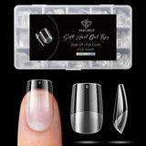 Modelones Nail Tips 510 pezzi - Set di punte per unghie a copertura totale, Set di punte in gel, Punte per unghie in resina PMMA pre-lucidante, Unghie artificiali per colla su nail art fai da te, Squoval corto