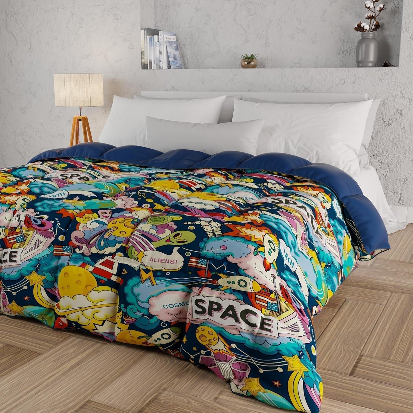 PETTI Artigiani Italiani - Trapunta invernale, Trapunta invernale, Trapunta semplice, Double face, Stampa monocolore e digitale, Microfibra anallergica 100%, Trapunte e trapunte Made in Italy Naty Shop