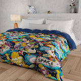 PETTI Artigiani Italiani - Trapunta invernale, Trapunta invernale, Trapunta semplice, Double face, Stampa monocolore e digitale, Microfibra anallergica 100%, Trapunte e trapunte Made in Italy Naty Shop