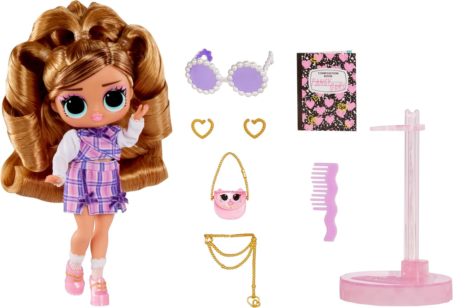 LOL Sorpresa! Tweens Core Doll - Fancy Girl - Include 1 bambola alla moda con vestito e accessori, 4 oggetti da collezione, Rose