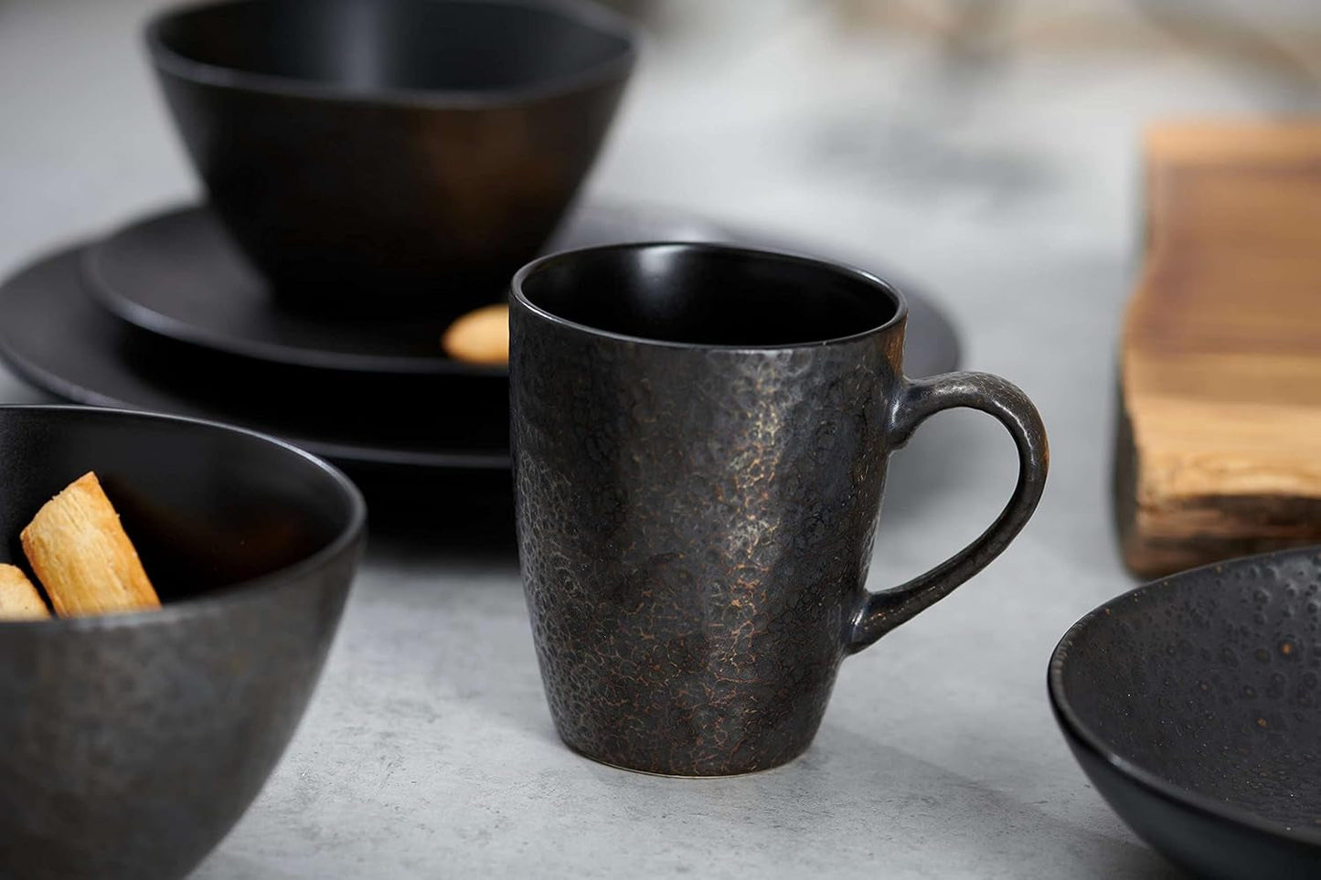 Ritzenhoff & Breker Kitwe Set da colazione, 12 pezzi, nero