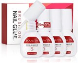 Colla per punte per unghie, Colla per unghie BOLASEN extra forte, 4 pezzi Colla per unghie screpolate, Colla per unghie, Colla per unghie artificiale extra forte, Colla per unghie - 4 * 7 ml