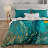PETTI Artigiani Italiani - Trapunta invernale, Trapunta invernale, Trapunta semplice, Double face, Stampa monocolore e digitale, Microfibra anallergica 100%, Made in Italy Trapunte e trapunte Naty Shop Marmo Verde 160 X 190 Cm