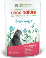 almo nature Functional Urinary Help - Alimento umido per gatti adulti con salmone - Supporta la salute delle vie urinarie - 30 buste da 70 g ciascuna