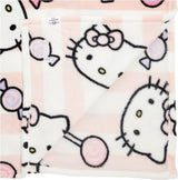 Copriletto Hello Kitty, rosa, morbida coperta 130X170Cm, copriletto copriletto o copridivano in microfibra. Qualità con certificato Oekotex, Letti e coperte Sanrio Besuche den Kanguru-Store