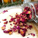 Boccioli di rosa commestibili premium da 100 g - infuso di petali di rosa Atlas essiccati - gusto e aroma dolce e floreale - 100% naturale, puro e senza additivi | Tazarin Ltd