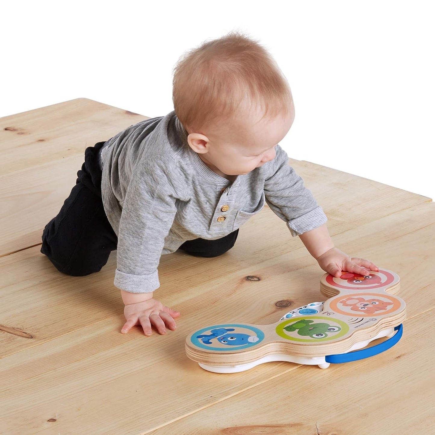 Baby Einstein Magic Touch Giocattolo Musicale con Tamburo di Legno da 6 Mesi e Hape Penguin Wobbler Musicale, Melodia Oscillante Colorata, Roly-Poly Giocattolo da 6 Mesi Bebe Toys Naty Shop