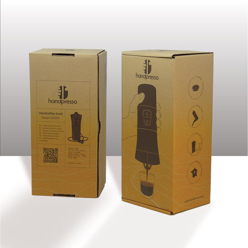 Handpresso - Carrello Handcoffee 21010 | Macchina per caffè espresso con capsule Senseo per camion 24V | Macchina per caffè espresso per camion 24 V, macchina per caffè espresso a capsule da viaggio | Macchina per caffè espresso da camion 24V da viaggio