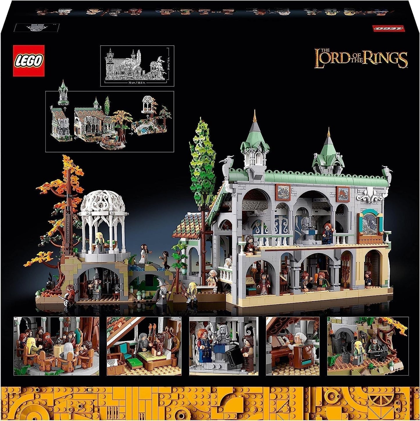 LEGO Icons Il Signore degli Anelli: Gran Burrone - Collezione per adulti e set da esposizione con 15 minifigure uniche tra cui Gandalf, Legolas, Aragorn e Frodo, esclusivamente su Amazon - 10316 Set da costruzione Besuche den LEGO-Store