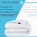 Coperta ponderata per adulti 150 X 200 Cm, 7Kg - Coperta ponderata per un sonno profondo, coperta pesante, coperta terapeutica in cotone al 100%, coperta rilassante Oeko-Tex® 100 Comforter Letti e coperte standard Polar Night
