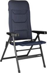 BRUNNER Rebel PRO (S-M-L) Sedia pieghevole da campeggio, giardino, patio In alluminio, regolabile in 5 posizioni, portata fino a 150 kg, schienale alto, nero o blu Cuscini da viaggio Naty Shop Titolo predefinito