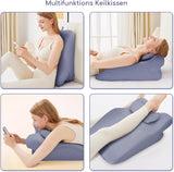 Cuscino da lettura per letto e divano, Cuscino in piuma, Cuscino da letto in memory foam, Cuscino per dormire sul fianco, Cuscino ergonomico per il supporto della schiena per leggere e guardare la TV