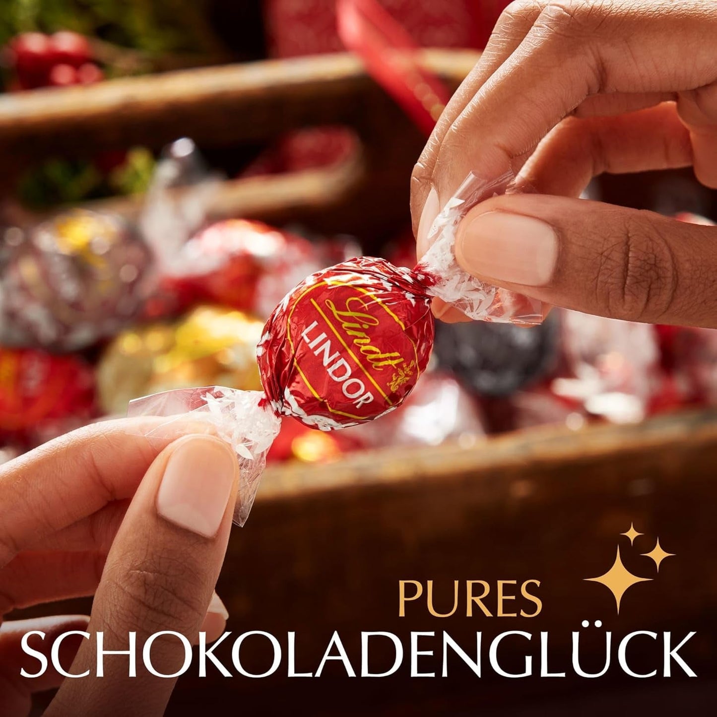 Assortimento classico di palline di cioccolato Lindt LINDOR | ca. 80 palline di cioccolato (al latte, bianco, fondente 60%, nocciola) | Confezione sfusa, 1 kg