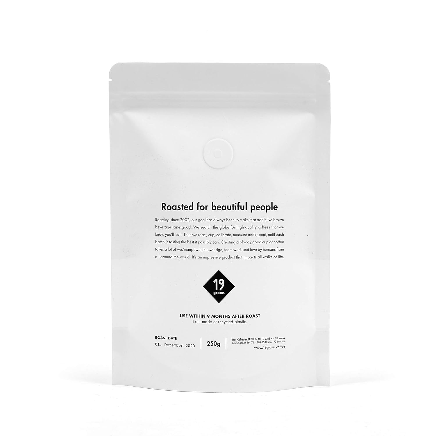 Italo Disco Espresso | 250g Oca Bohne | giusto e sostenibile | frisch geröstet | 100% Arabica Kaffeebohnen | caffè speciale | Kaffeerösterei da 19 grammi