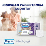 Regina Feeling - 42 rotoli di carta igienica, 175 fogli a tre strati, estratto di cotone naturale e profumazione delicata, packaging 60% plastica riciclata, carta certificata 100% Fsc