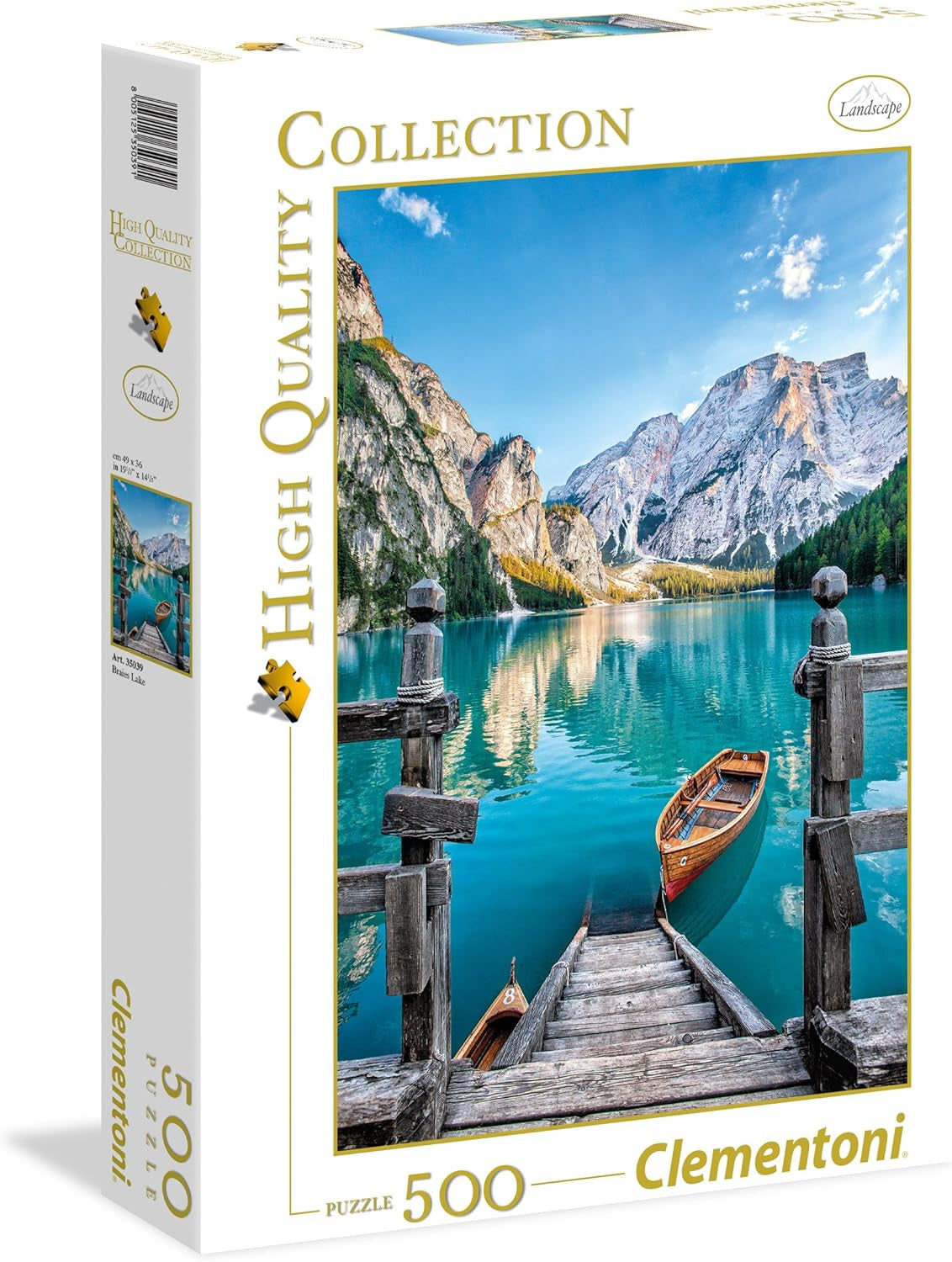 Clementoni 35039 Lago di Braies - Puzzle da 500 pezzi a partire da 9 anni Puzzle colorato per adulti con colori vivaci Gioco di abilità per tutta la famiglia Bella idea regalo Puzzle Naty Shop Titolo predefinito
