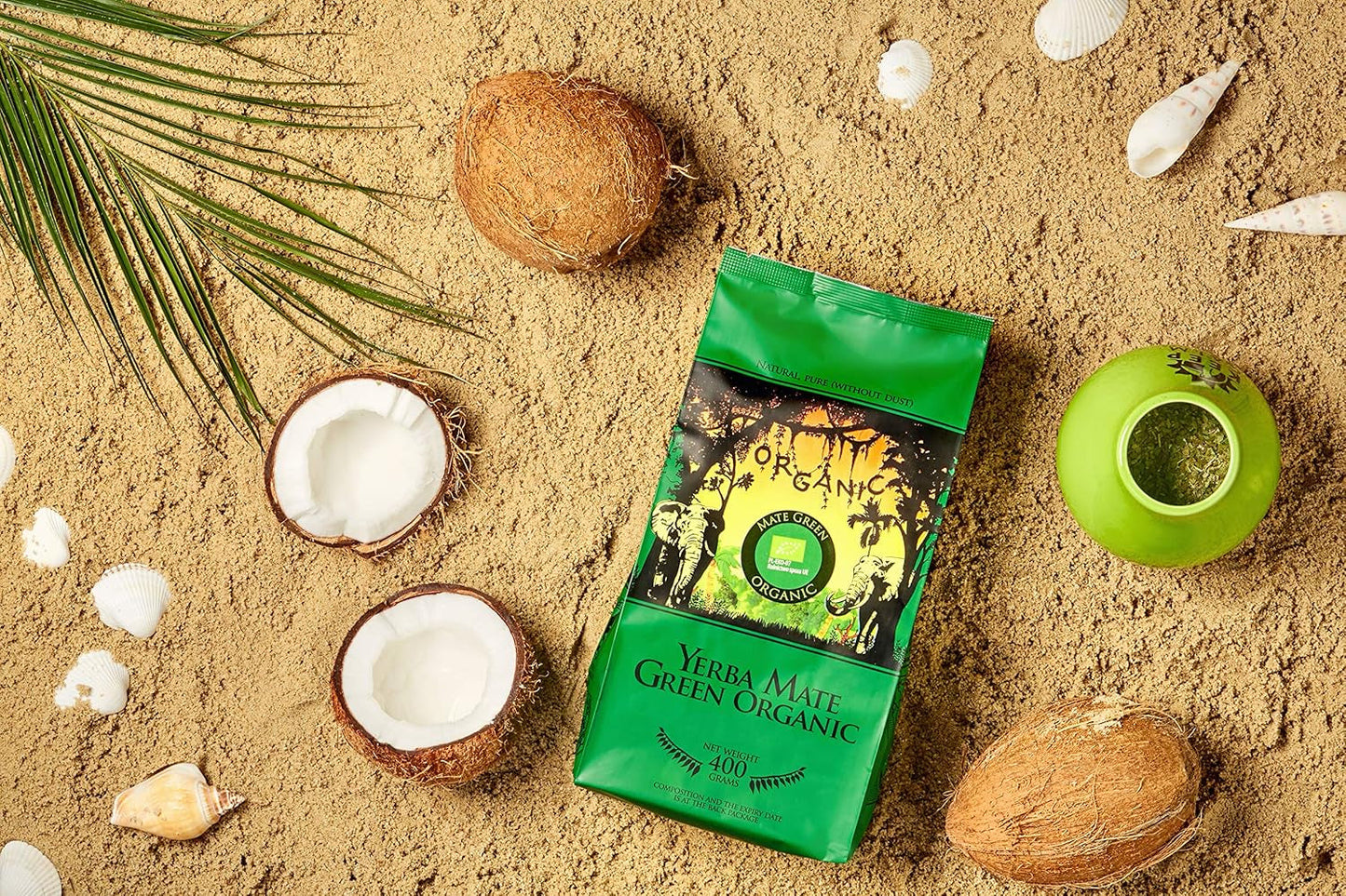 Yerba "BIO" 400g Tè Mate biologico, Stimolante ed energizzante naturale biologico con caffeina, Tè Yerba Mate con frutta, Tè Mate ad alto contenuto di caffeina, Alta qualità