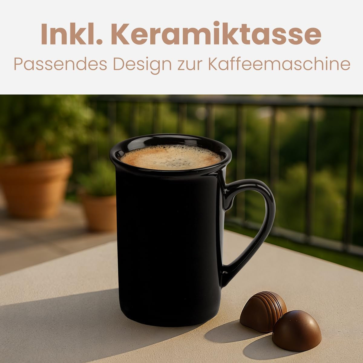 Caffettiera Clatronic® da 1 tazza | Macchina per caffè espresso perfetta per single | Macchina per caffè espresso con filtro, inclusa tazza in ceramica | Piccola macchina per caffè espresso con filtro, ideale per i viaggi | KA 3356